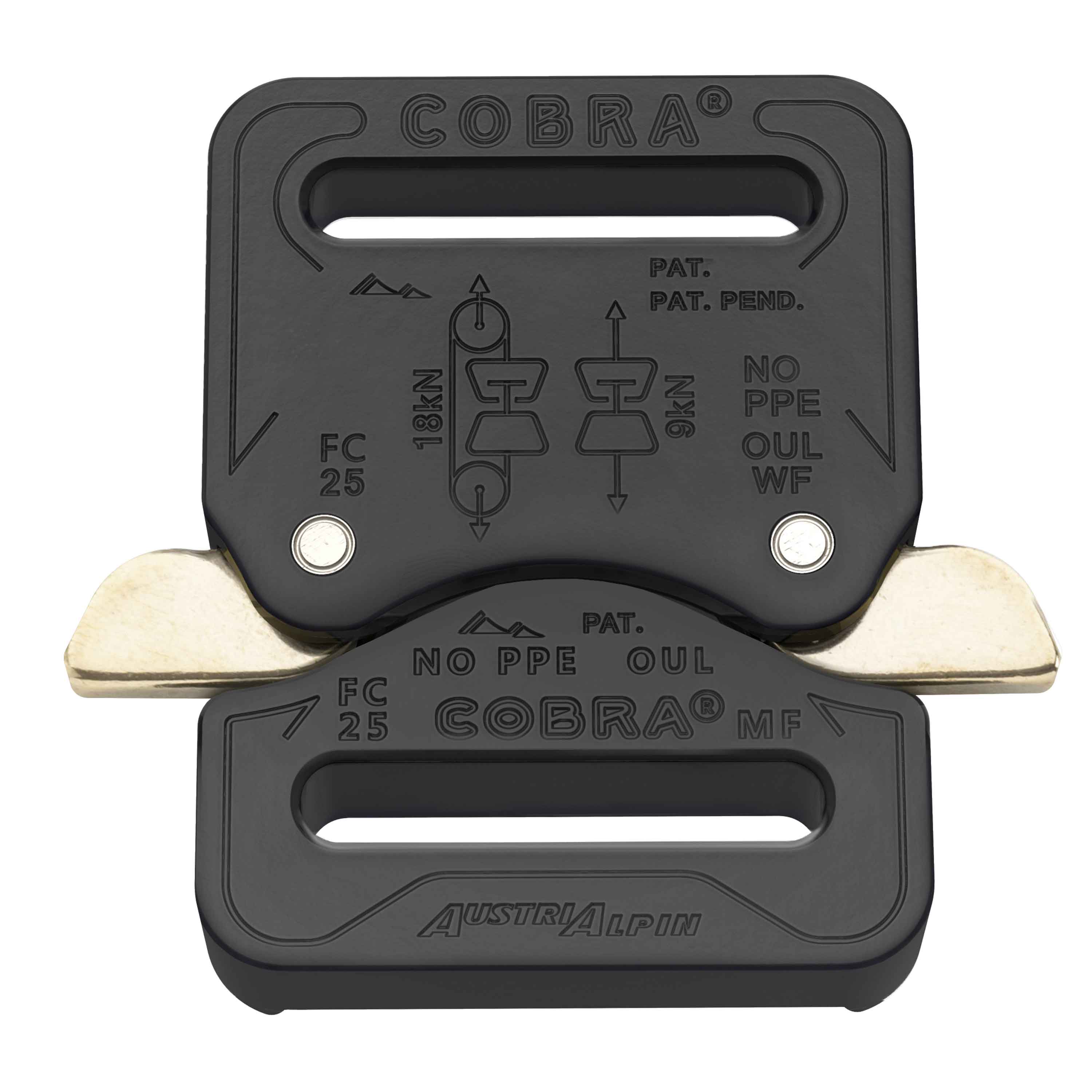 AustriAlpin Cobra Dual Adjust Buckle Black 2 XB